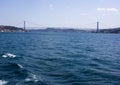 Fatih Sultan Mehmet Bridge over the Bosphorus strait in Istanbul Royalty Free Stock Photo