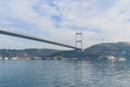 Fatih Sultan Mehmet Bridge over Bosphorus Strait in Istanbul, Turkey Royalty Free Stock Photo