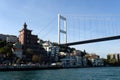Fatih Sultan Mehmet Bridge over Bosporus Strait, Istanbul, Turkey Royalty Free Stock Photo