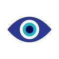 Fatima eye flat icon, vector illustration Royalty Free Stock Photo