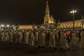 Fatima, Portugal, 11 June 2018: Evening celebrations at the square in front of the Basilica of Our Lady of the Rosary of Fatima Royalty Free Stock Photo