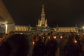 Fatima, Portugal, 11 June 2018: Evening celebrations at the square in front of the Basilica of Our Lady of the Rosary of Fatima Royalty Free Stock Photo