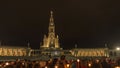 Fatima, Portugal, 11 June 2018: Evening celebrations at the square in front of the Basilica of Our Lady of the Rosary of Fatima Royalty Free Stock Photo