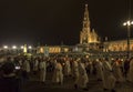 Fatima, Portugal, 11 June 2018: Evening celebrations at the square in front of the Basilica of Our Lady of the Rosary of Fatima Royalty Free Stock Photo