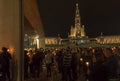 Fatima, Portugal, 11 June 2018: Evening celebrations at the square in front of the Basilica of Our Lady of the Rosary of Fatima Royalty Free Stock Photo