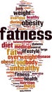 Fatness word cloud Royalty Free Stock Photo