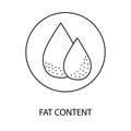 Fats line icon vector for food packaging. Royalty Free Stock Photo