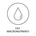 Fats line icon in vector, macronutrient illustration.