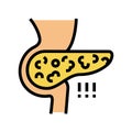 fatty liver color icon vector illustration