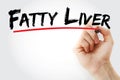 Fatty liver text with marker Royalty Free Stock Photo