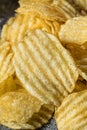 Fatty Ruffled Potato Chips Royalty Free Stock Photo