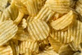 Fatty Ruffled Potato Chips Royalty Free Stock Photo