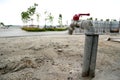 Faucet On arid soil