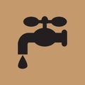 faucet with beer drop. Vector illustration decorative design