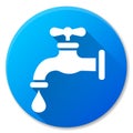 Faucet blue circle icon design