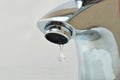 Faucet dripping water Royalty Free Stock Photo