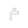 Faucet drop icon vector isolated 3