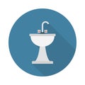 Faucet flat vector icon