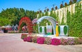 The faucet fountain in Miracle Garden, on March 5, 2020 in Dubai, UAE Royalty Free Stock Photo