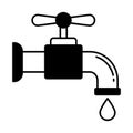 Faucet Half Glyph Style vector icon which can easily modify or edit