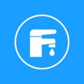 Faucet icon in circle