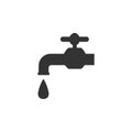 Faucet icon, water tap sign. Vector illustration. Flat design Royalty Free Stock Photo