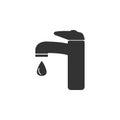 Faucet icon, water tap sign. Vector illustration. Flat design Royalty Free Stock Photo