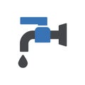 Faucet vector glyph colour icon Royalty Free Stock Photo