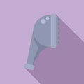 Faucet shower head icon flat vector. Rain metal cold water Royalty Free Stock Photo