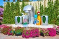 The faucet and sink fountain in Miracle Garden, on March 5, 2020 in Dubai, UAE Royalty Free Stock Photo