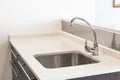 Faucet Sink and water tab decoration in kitchen room Royalty Free Stock Photo