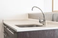 Faucet Sink and water tab decoration in kitchen room Royalty Free Stock Photo