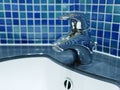 Faucet or tap sink bathroom closeup Royalty Free Stock Photo