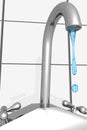 Faucet water dripping