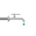 Faucet Water tap falling drop of water Royalty Free Stock Photo