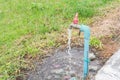 Faucet in the yard. Royalty Free Stock Photo