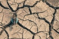 Faucets on dry ground drought and crisis environment