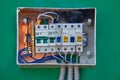 Faulty electrical panel may cause a fire Royalty Free Stock Photo