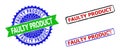 FAULTY PRODUCT Rosette and Rectangle Bicolor Stamp Seals with Corroded Styles