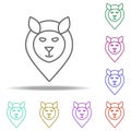 fauna in pin outline icon. Elements of Ecology in multi color style icons. Simple icon for websites, web design, mobile app, info Royalty Free Stock Photo