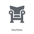 Fauteuil icon from Furniture and household collection.