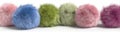 Colorful Fur Pom-Poms Royalty Free Stock Photo