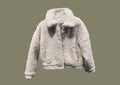 Faux shearling coat. Winter clothes pattern Royalty Free Stock Photo