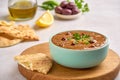 Fava beans dip, traditional egyptian, middle eastern food foul medames