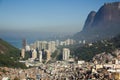 Favela Rocinha, biggest slum in Rio de Janeiro, Conrado behind