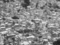 Favela or slums, Rio de Janeiro, black and white