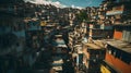 favella, in Brazil, a slum or shantytown located within or on the outskirts of the countryâs large cities Royalty Free Stock Photo