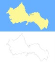 Favignana island map part of Aegadian islands - cdr format