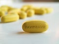 Favipiravir pill of antiviral medication for COVID-19