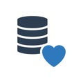 Favorite Data Center Icon - Love Server Icon Royalty Free Stock Photo
